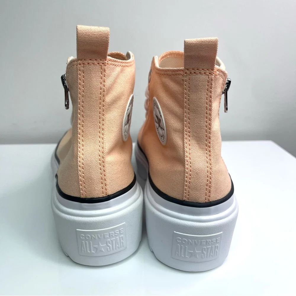 Converse Chuck Taylor Lugged Lift High Tops In Cheeky Coral Youth Size 6